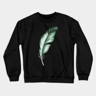 Green feather Crewneck Sweatshirt